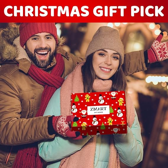 Christmas Gifts Santa Socks - Gifts for 2-18 Years Old Teen Boys Girls and Adult, Xmas Stocking