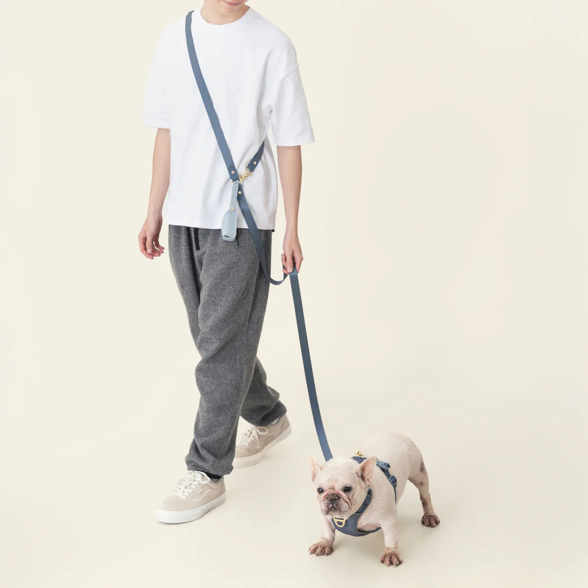 Crossbody Leash - Stone Blue